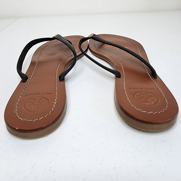 Tory Burch Terra Thong Sandals Black Size 9 - Picture 6 of 13
